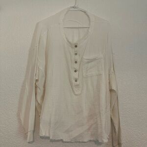 Men's Cream Button-Up Shirt